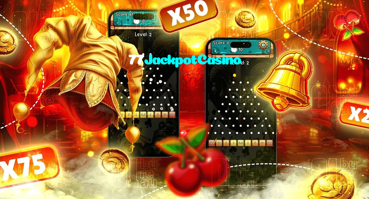 77JackpotCasino خوش آمدید بونس +600% پیشکش موبائل ایپ کے پروموشن سیکشن میں دکھائی دیتی ہے۔